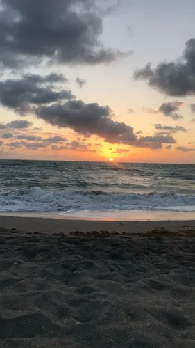Море Обои на телефон пляж с закатом