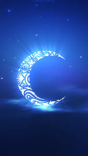 Исламские Фото Обои на телефон синий логотип на синем фоне