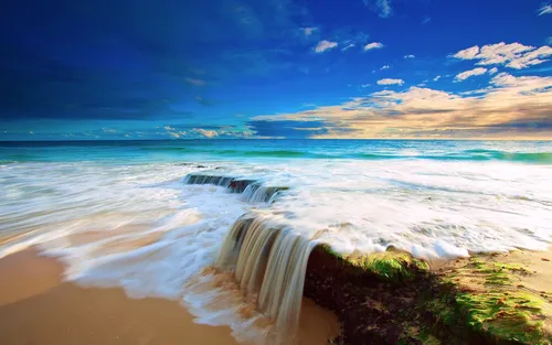 Океан Обои на телефон пляж с голубой водой