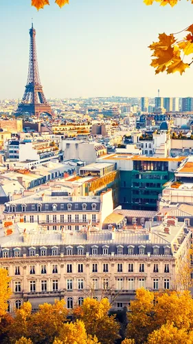 Париж Обои на телефон город с высокой башней