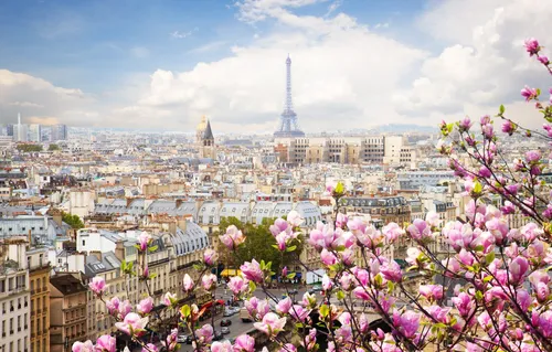 Париж Обои на телефон город с высокой башней на заднем плане