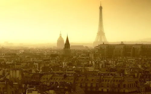 Париж Обои на телефон большой городской пейзаж