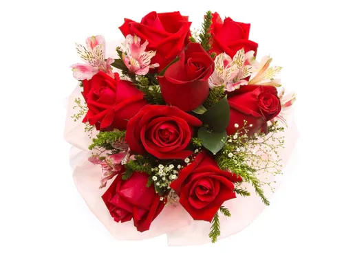 Цветы Розы Обои на телефон букет красных роз