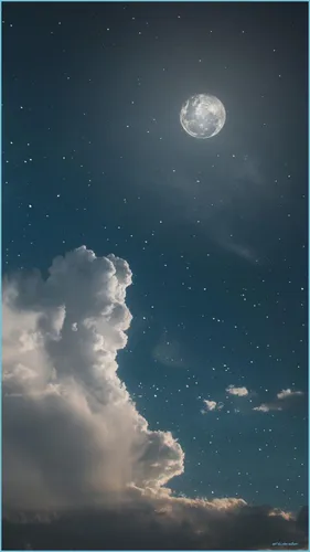 Эстетические Обои на телефон луна в небе