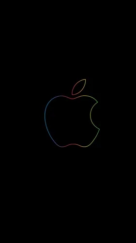 Apple Обои на телефон синий круг с красной линией