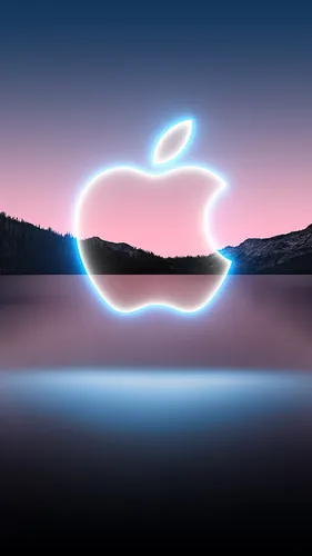 Apple Обои на телефон закат над водоемом