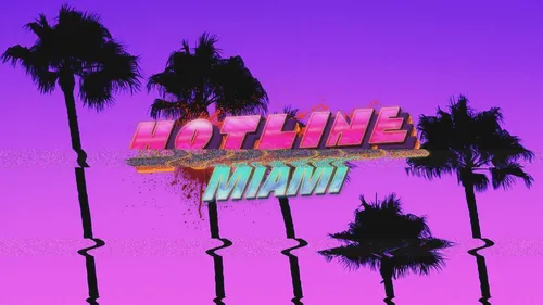 Hotline Miami Обои на телефон группа пальм