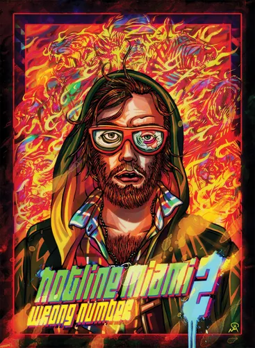 Hotline Miami Обои на телефон человек в очках