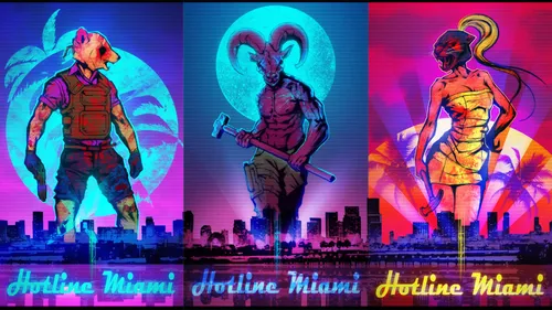 Hotline Miami Обои на телефон коллаж человека в одежде