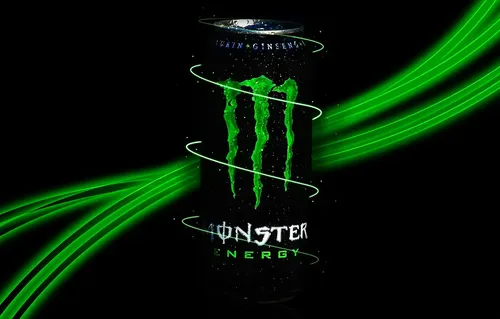 Monster Energy Обои на телефон зелено-черная банка с зеленым логотипом