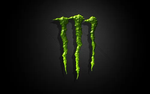 Monster Energy Обои на телефон зеленый лист на черном фоне