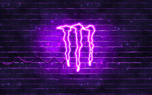 Monster Energy Обои на телефон фиолетовый и белый знак