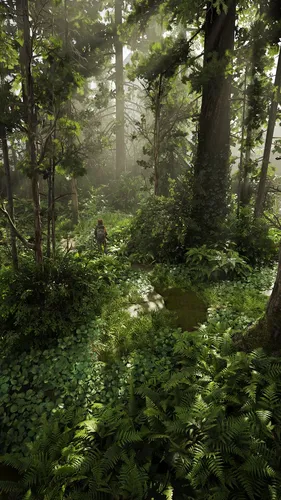The Last Of Us Обои на телефон человек, идущий в лесу