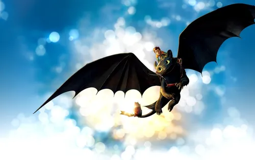 Беззубик Обои на телефон дракон, летающий в небе