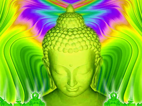 Будда Гаутама, Будда Обои на телефон зеленый инопланетянин с желтым фоном