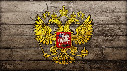 Герб России Обои на телефон желто-черный логотип
