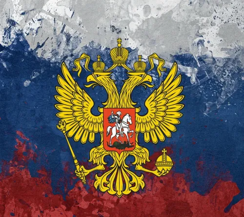 Герб России Обои на телефон флаг с гербом и львом на нем
