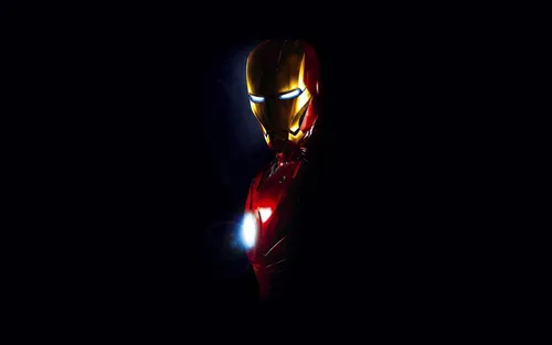 Железный Человек Обои на телефон красный свет в темноте