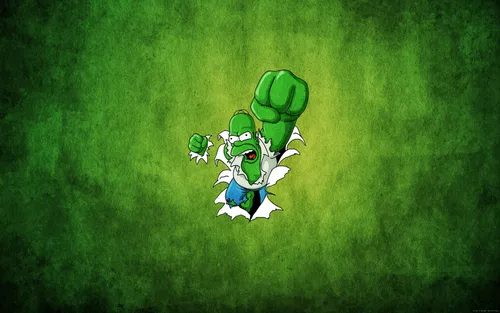 Грустные Симпсоны Обои на телефон зелено-белый мультипликационный персонаж