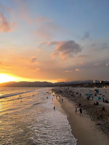 Калифорния Обои на телефон пляж с людьми на нем