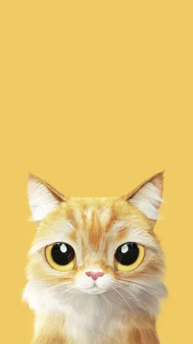 Котята Анимация Обои на телефон кошка с большими глазами