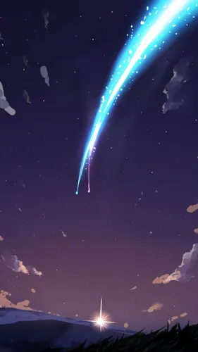 Красивые Аниме Обои на телефон ракета в небе