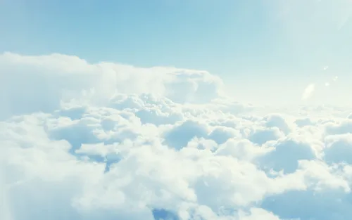 Красивые Белые Обои на телефон голубое небо с белыми облаками