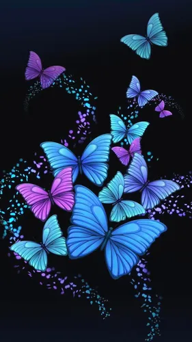 Бабочки Обои на телефон фоновый узор