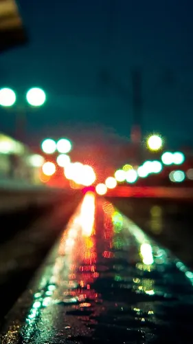 В 4К Обои на телефон размытое изображение ночного города