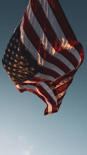 Америка Обои на телефон флаг с красно-синим дизайном