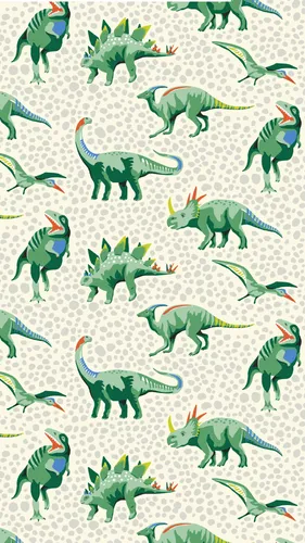 Динозавры Обои на телефон группа зеленых динозавров
