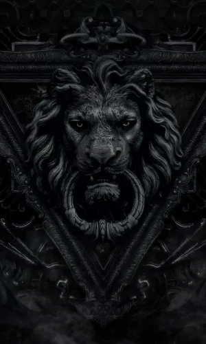 Замок Обои на телефон черно-белая фотография льва