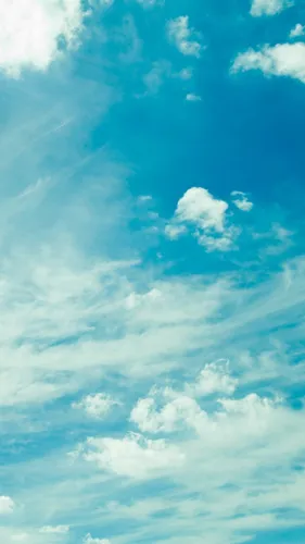 На Рабочий Стол Обои на телефон голубое небо с белыми облаками
