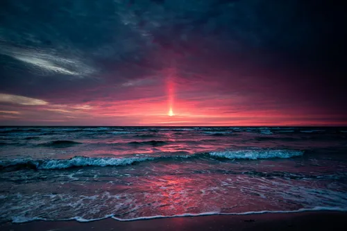 Рассвет Обои на телефон закат над океаном