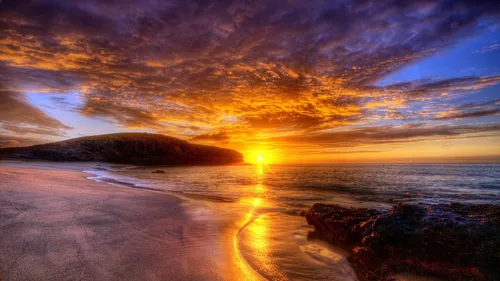 Рассвет Обои на телефон пляж с закатом