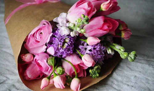 Тюльпаны Розовые Обои на телефон букет цветов