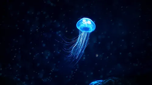 Светящиеся Обои на телефон медуза в воде