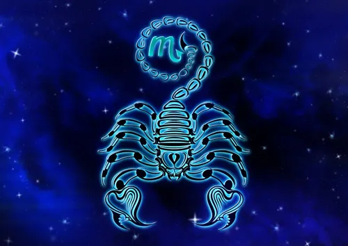 Скорпион Обои на телефон синий логотип на синем фоне