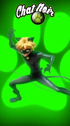 Супер Кот Обои на телефон мультипликационный персонаж с зеленым фоном
