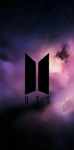 Bts Обои на телефон фиолетовый и черный логотип