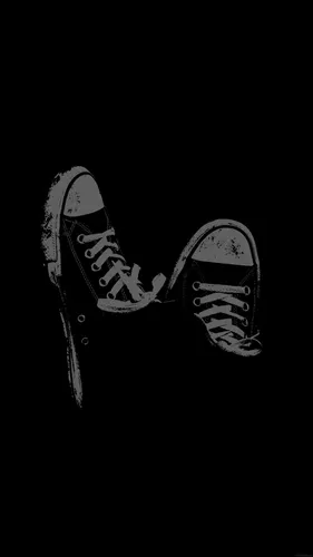 Черные С Рисунком Обои на телефон пара туфель