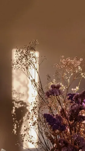 3Д Природа Обои на телефон растение с фиолетовыми цветами