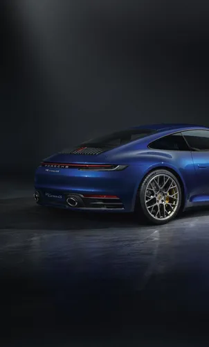 Porsche 911 Обои на телефон синий спортивный автомобиль