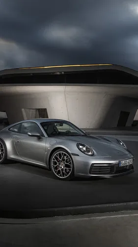 Porsche 911 Обои на телефон серебряный спортивный автомобиль