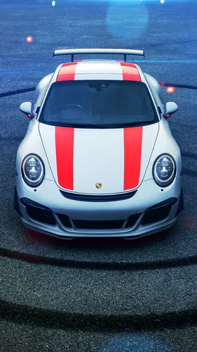 Porsche 911 Обои на телефон белый спортивный автомобиль