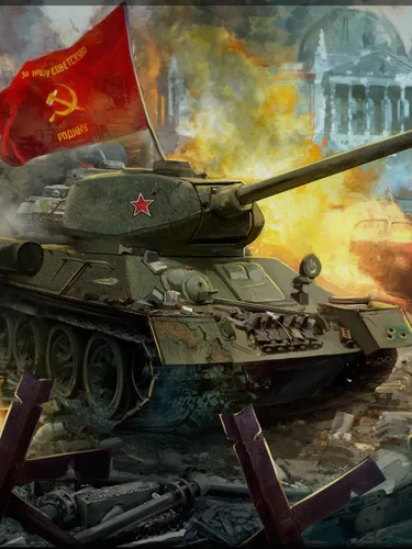 World Of Tanks Обои на телефон танк с флагом