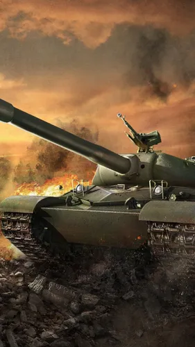 World Of Tanks Обои на телефон танк с пистолетом сверху