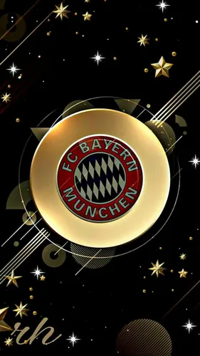 Бавария Мюнхен Обои на телефон логотип со звездами и кругом посередине