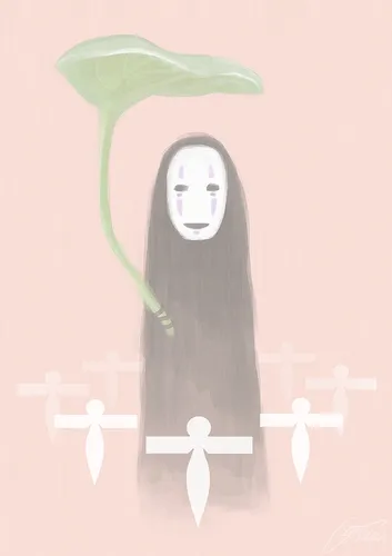 Мари Лоренсен, Безликий Обои на телефон рисунок человека с листом на голове
