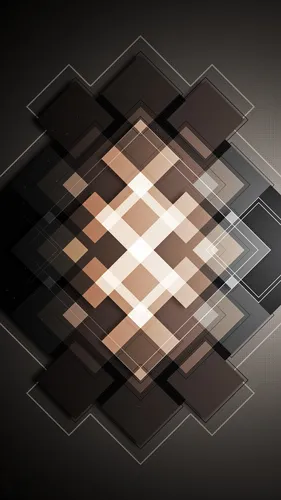 Геометрические Обои на телефон куб с множеством квадратов